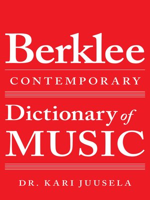 cover image of The Berklee Contemporary Dictionary of Music
